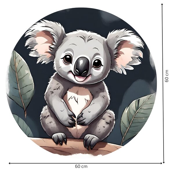 PIPPER. Kruhová samolepka na zeď "Koala" Velikost: 100cm