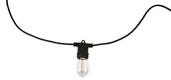 TESLA lighting Tesla - párty řetěz, 15LED, délka 9,1m+1,5m, 2700K, 4 režimy, solární