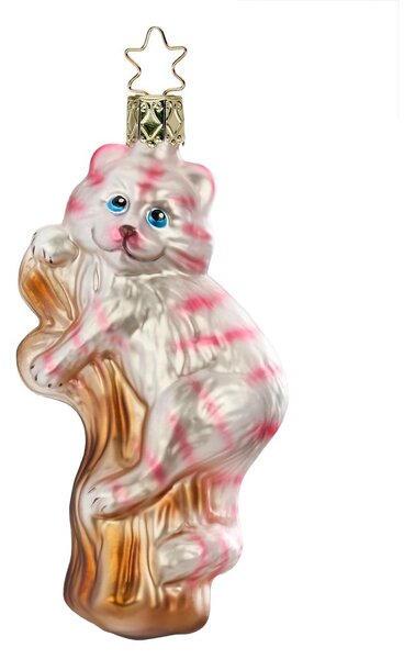 Dům Vánoc Sběratelská skleněná ozdoba na stromeček Kočka Šklíba 11 cm