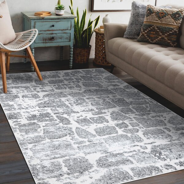 Makro Abra Moderní kusový koberec MEFE 6184 Kámen tmavě šedý Rozměr: 120x170 cm
