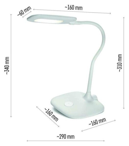 EMOS LED stolní lampa STELLA, bílá 1538154000