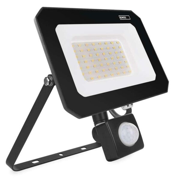 EMOS LED reflektor SIMPO s pohybovým čidlem, 50 W, černý, neutrální bílá ZS2343