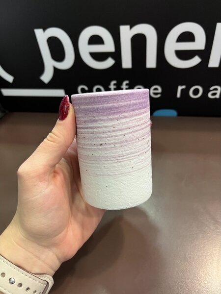 Penerini coffee Keramický šálek - VYSOKÝ Tea cup - Purple 200 ml