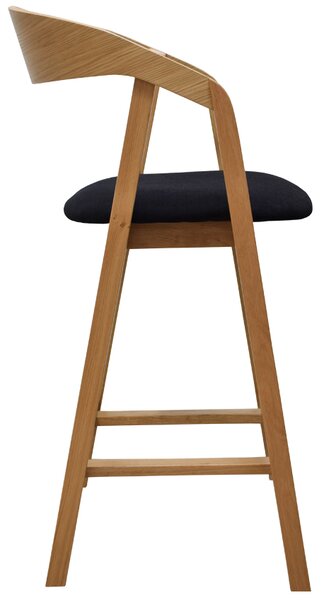 FormWood Dubová barová židle Henry 63,5 cm s černým sedákem