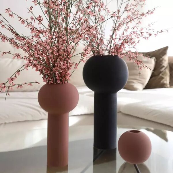 Cooee Design, Keramická váza Pillar Black, 24 cm | černá HI-028-27-BK