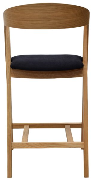 FormWood Dubová barová židle Henry 63,5 cm s černým sedákem