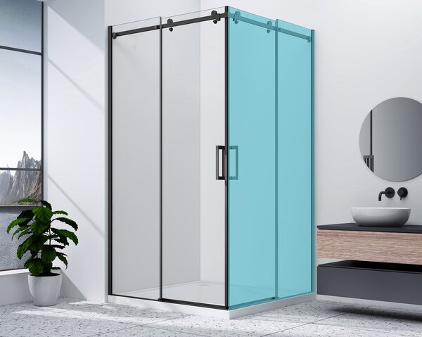 Gelco Gelco, DRAGON BLACK sprchové dveře rohový vchod 800 mm, čiré sklo, GD4280B