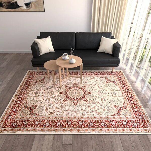 Makro Abra Kusový koberec klasický NEMRUT 9473A bílý červený Rozměr: 80x150 cm
