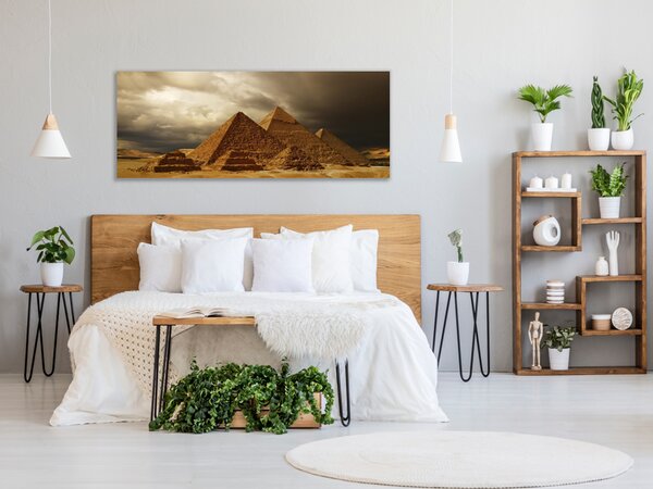 Obraz skleněný Egypt pyramidy - 30 x 60 cm