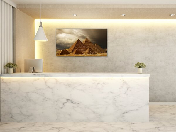 Obraz skleněný Egypt pyramidy - 30 x 60 cm