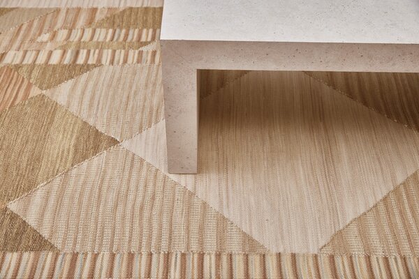 Diamond Carpets India, Ručně vázaný kusový koberec Fibonacci I DESP HL88 Beige Mix, 80x150, béžová, ložnice