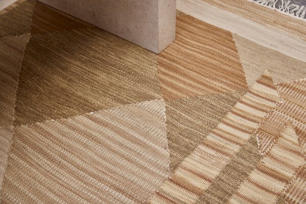 Diamond Carpets India, Ručně vázaný kusový koberec Fibonacci I DESP HL88 Beige Mix, 80x150, béžová, ložnice