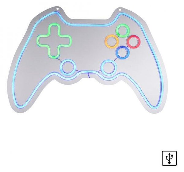 LD 85022-70 NEON-GAMER LED nástěnné svítidlo vícebarevné motiv gamepad ovladače USB dekorace - LEUCHTEN DIREKT / JUST LIGHT