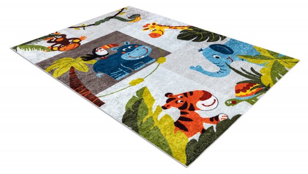 Dywany Łuszczów, Dětský kusový koberec Junior 51858.802 Animals, 80x150, vícebarevná, dětský pokoj