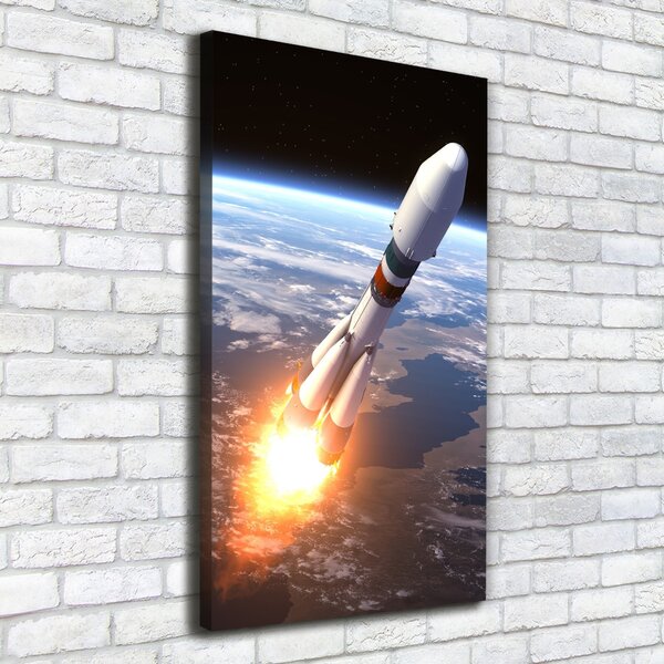 Vertikální Foto obraz na plátně Vesmírná raketa ocv-82396633