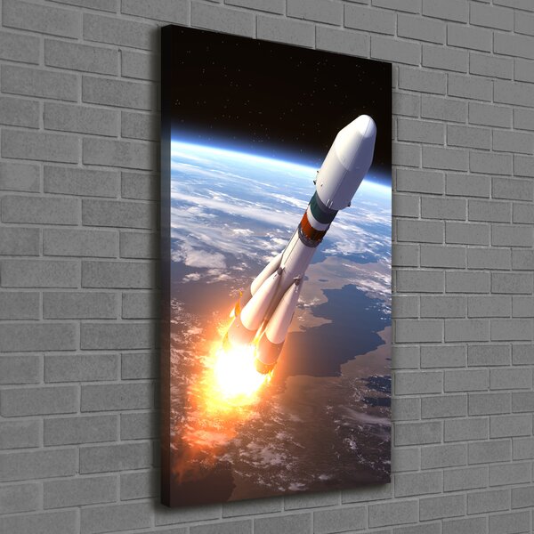 Vertikální Foto obraz na plátně Vesmírná raketa ocv-82396633