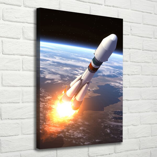 Vertikální Foto obraz na plátně Vesmírná raketa ocv-82396633