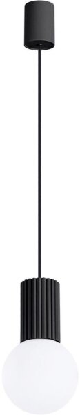 Sollux SL.1714 - Lustr na lanku HALO 1xG9/8W/230V pr. 12 cm černá