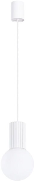 Sollux SL.1709 - Lustr na lanku HALO 1xG9/8W/230V pr. 12 cm bílá