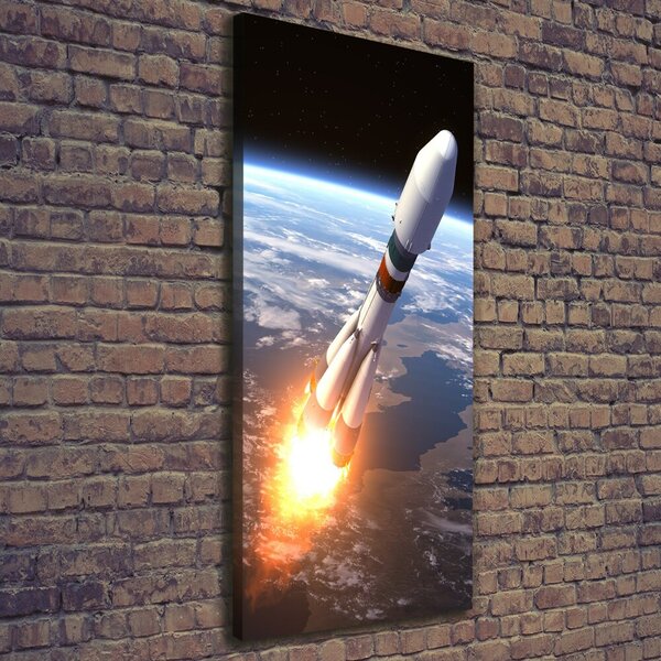 Vertikální Foto obraz na plátně Vesmírná raketa ocv-82396633