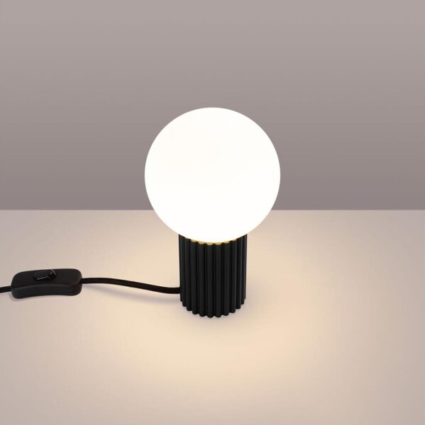 Sollux SL.1716 - Stolní lampa HALO 1xG9/8W/230V pr. 12 cm černá