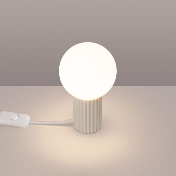 Sollux SL.1721 - Stolní lampa HALO 1xG9/8W/230V pr. 12 cm krémová