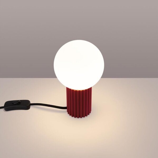 Sollux SL.1751 - Stolní lampa HALO 1xG9/8W/230V pr. 12 cm červená