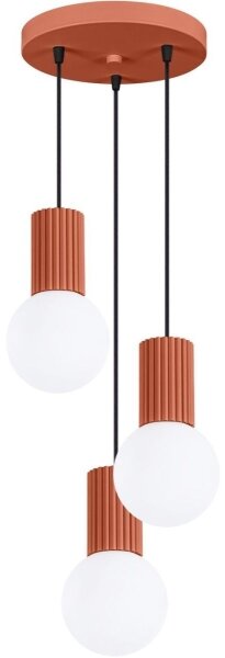 Sollux SL.1730 - Lustr na lanku HALO 3xG9/8W/230V pr. 25 cm oranžová