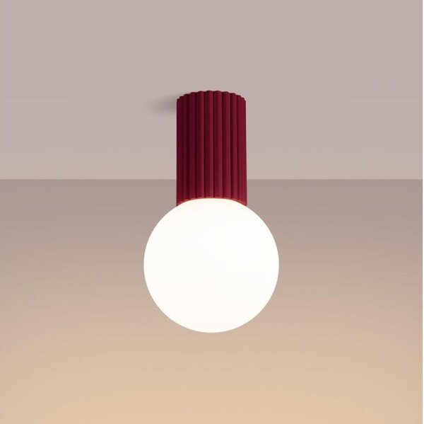 Sollux SL.1748 - Koupelnové stropní svítidlo HALO 1xG9/8W/230V IP44 červená