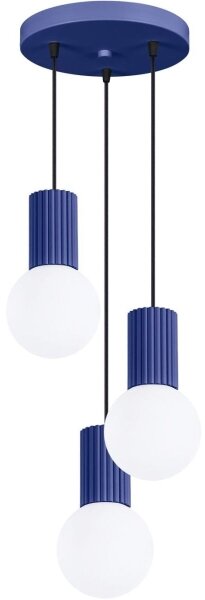 Sollux SL.1740 - Lustr na lanku HALO 3xG9/8W/230V pr. 25 cm modrá
