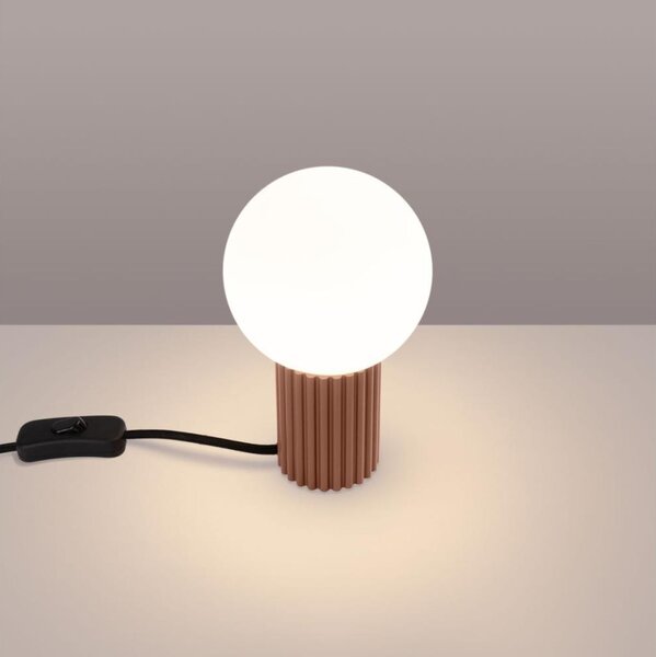 Sollux SL.1736 - Stolní lampa HALO 1xG9/8W/230V pr. 12 cm hnědá