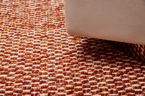 Diamond Carpets India, Ručně vázaný kusový koberec Fire Agate DE 4619 Orange Mix, 80x150, oranžová, ložnice