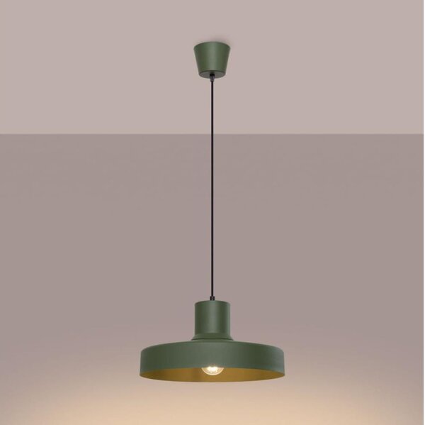 Sollux SL.1705 - Lustr na lanku BILO 1xE27/15W/230V pr. 35 cm zelená
