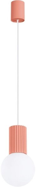 Sollux SL.1754 - Lustr na lanku HALO 1xG9/8W/230V pr. 12 cm růžová