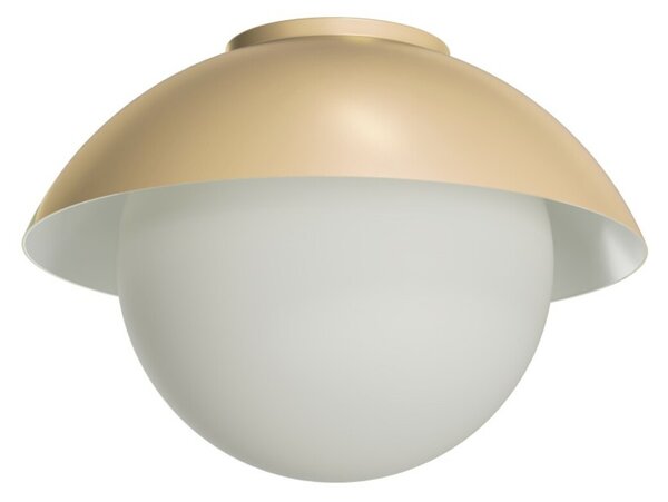OSMONT LUK40003 LUKIDA 2 stropní/nástěnné skleněné svítidlo Golden Beach / bílá IP65 25W E27