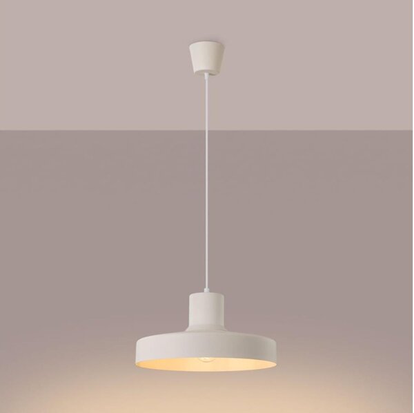 Sollux SL.1704 - Lustr na lanku BILO 1xE27/15W/230V pr. 35 cm krémová