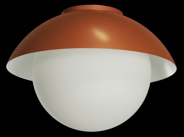 OSMONT LUK40005 LUKIDA 2 stropní/nástěnné skleněné svítidlo terakota / bílá IP65 25W E27