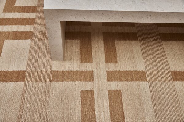 Diamond Carpets India, Ručně vázaný kusový koberec Leonidas DESP P124 Beige Mix, 80x150, béžová, hnědá, chodba / předsíň