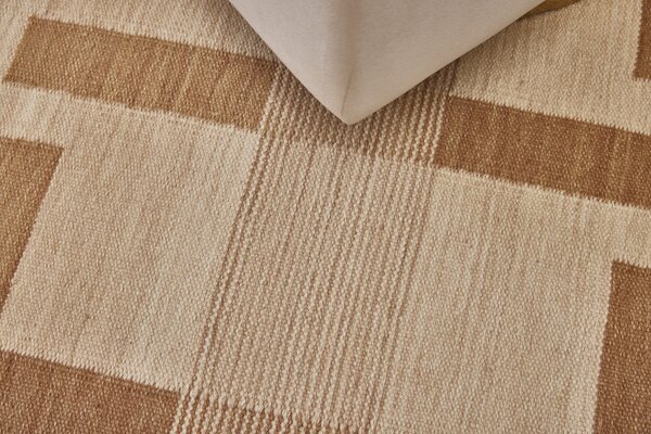 Diamond Carpets India, Ručně vázaný kusový koberec Leonidas DESP P124 Beige Mix, 80x150, béžová, hnědá, chodba / předsíň