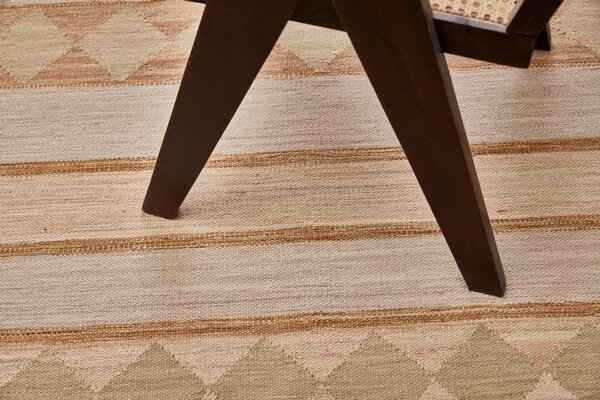 Diamond Carpets India, Ručně vázaný kusový koberec Cosmati DESP P121 Beige Mix, 80x150, béžová, chodba / předsíň