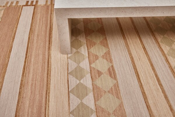 Diamond Carpets India, Ručně vázaný kusový koberec Cosmati DESP P121 Beige Mix, 80x150, béžová, chodba / předsíň