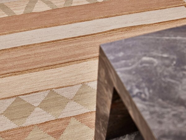 Diamond Carpets India, Ručně vázaný kusový koberec Cosmati DESP P121 Beige Mix, 80x150, béžová, chodba / předsíň