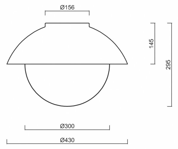 OSMONT LUK60002 LUKIDA 2 stropní/nástěnné skleněné svítidlo černá / bílá IP65 3000 K 20W LED