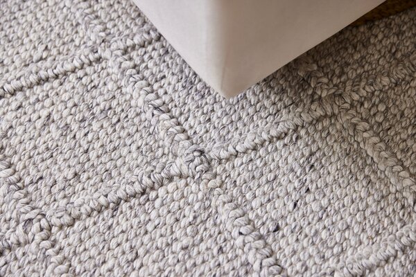 Diamond Carpets India, Ručně vázaný kusový koberec Old Town DE 3210 Grey Mix, 120x170, šedá, ložnice