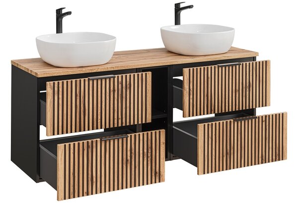 Koupelnová skříňka s umyvadlem a deskou XILO DU140/1 | 140 cm