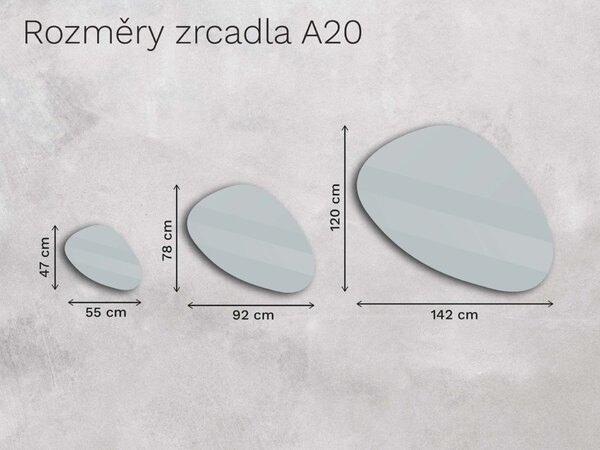 Organické LED zrcadlo s osvětlením A20