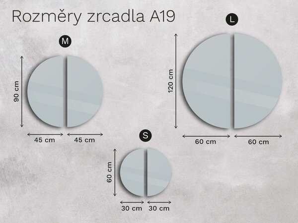 Atypické zrcadlo LED osvětlením A19