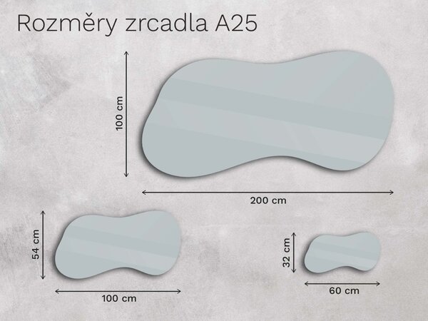 Organické LED zrcadlo s osvětlením A25