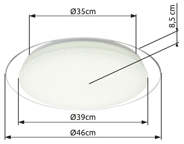 GLOBO Smart LED stropní svítidlo Optima ⌀ 45,5cm, 30W, 2700-6500K