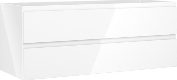 Mexen Orio, koupelnová skříňka 120 cm, 2 zásuvky, bílá lesklá, 91A10-12047-2-BFF00